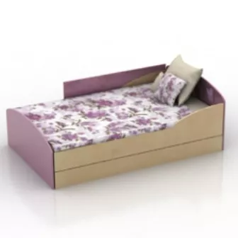 Woman Bed 3d model Woman Bed 3d model