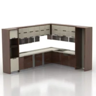 European Kitchen Cabinet 3d model European Kitchen Cabinet 3d model