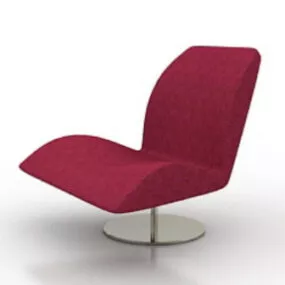 Red Armchair Chair 3d model