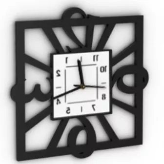 White Alarm Clock 3d model