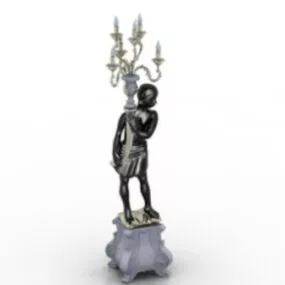 Western Candle Stick 3d model