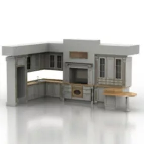 Full Kitchen Cabinet Furniture 3d model