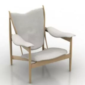 Simple Wooden Chair 3d model