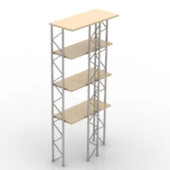 Simple Multi-storage Rack 3d model Simple Multi-storage Rack 3d model