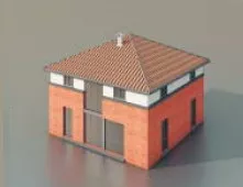 Simple Brick House 3d model