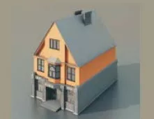 Countryside Residential  Building 3d model