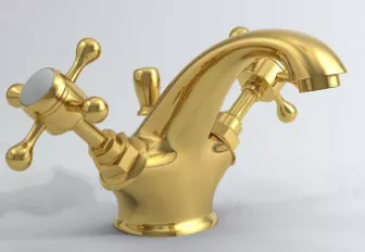 Classic Gold Faucet 3d model Classic Gold Faucet 3d model