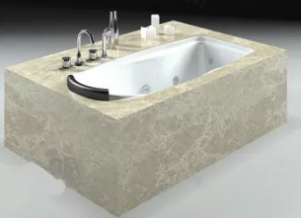 Square Bathtub Jacuzzi Style 3d model
