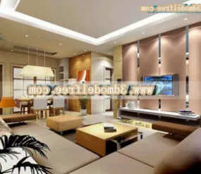 Lighting Modern Living Room 3d model