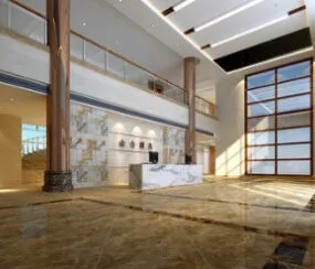Office Lobby Design Interior Scene 3d model