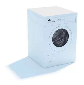 White Washing Machine 3d model White Washing Machine 3d model