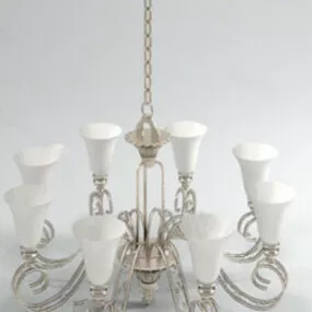 White Chandelier 3d model