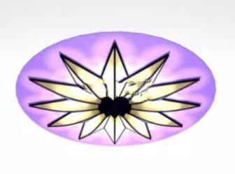 Large Lotus Ceiling Lights 3d model Large Lotus Ceiling Lights 3d model