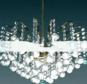 Large Crystal Chandelier Love 3d model