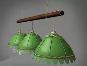 Green Kitchen Chandelier 3d model