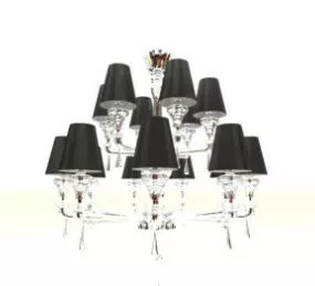 Crystal Glass Chandelier 3d model