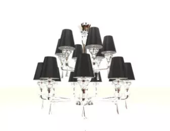 Crystal Glass Chandelier 3d model Crystal Glass Chandelier 3d model