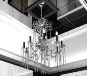 Stylish Crystal Curtain Crystal Lamps 3d model