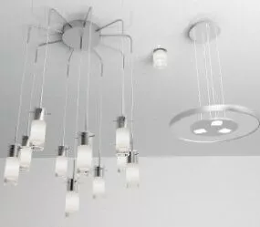 European White Chandelier 3d model