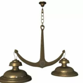 European Metal Chandelier 3d model