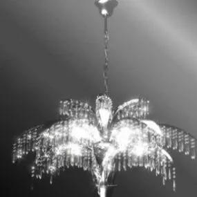 European Crystal Chandeliers Colorful Lanyards 3d model