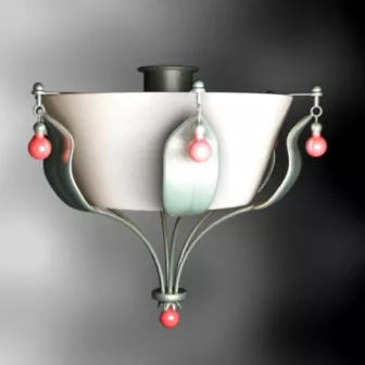 Pastoral Style Tray Porcelain Chandelier Lamp 3d model Pastoral Style Tray Porcelain Chandelier Lamp 3d model