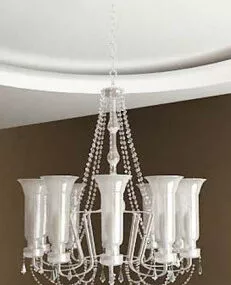 White Crystal Chandelier 3d model