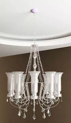 White Crystal Chandelier 3d model White Crystal Chandelier 3d model