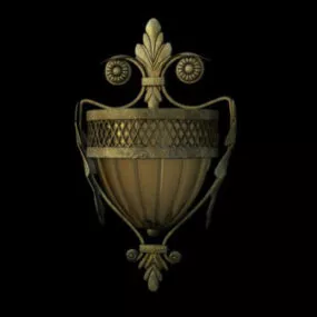 European Classical Wall Lamp 3d model