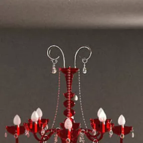 Red Chandeliers 3d model