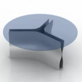 Transparent Coffee Table 3d model