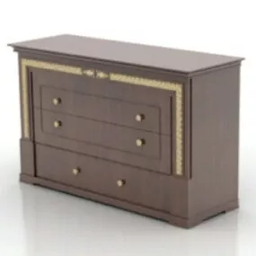 Solid Wood Drawer 3d model