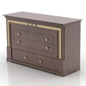 Solid Wood Drawer 3d model Solid Wood Drawer 3d model