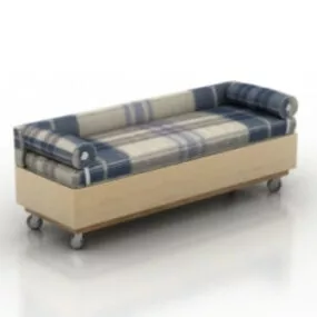 Brown Sofa Multiplayer 3d model
