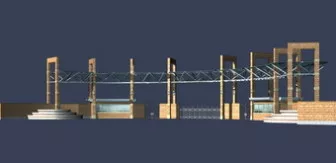 Of University Entrance 3d model Of University Entrance 3d model