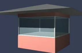 Of Security Booth 3d model