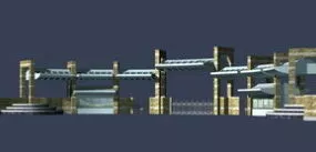 Of Main Entrance Of School 3d model