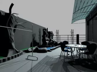 Roof Garden Building 3d model Roof Garden Building 3d model