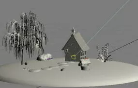 Of Yard Building 3d model