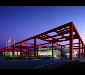 Airport Exterior Scene 3d model