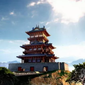 Chinese Traditional Tower Castle 3d model