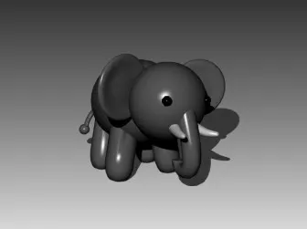 Animal Puppet Small Elephant 3d model Animal Puppet Small Elephant 3d model
