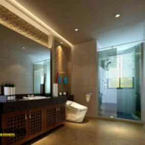 Interior Bathroom Interior Scene 3d model