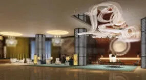 Cafe Interior Scene 3d model