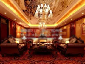 Deluxe Living Rooms Interior Scene 3d model