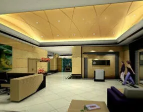 Company Front Space Interior Scene 3d model