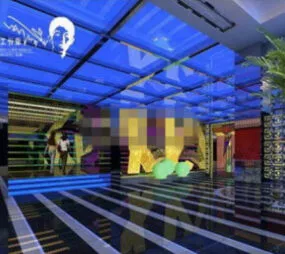 Office Corridor Design Interior Scene 3d model
