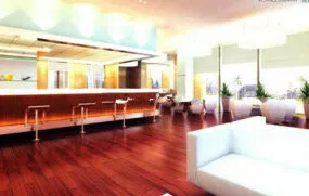 Restaurant Bar Interior Scene 3d model