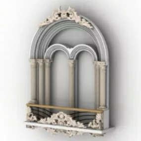 Vintage Castle Windows 3d model