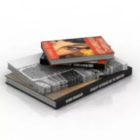 Books 3d model